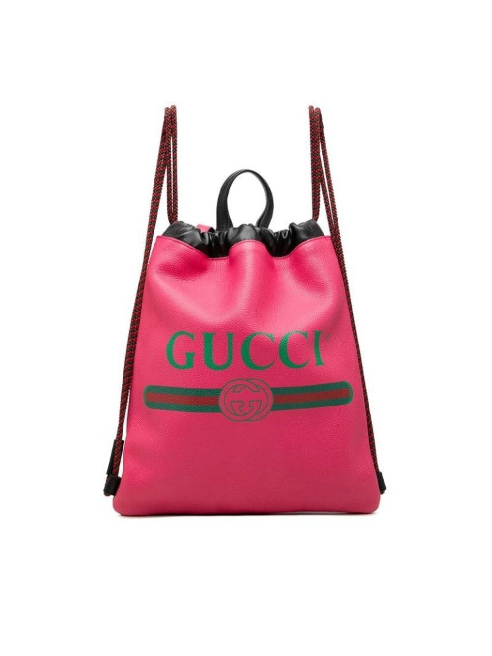 Gucci Drawstring Backpack Pink Leather